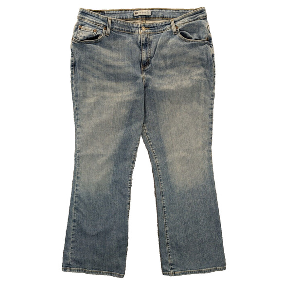 Levi's 580 Jeans 20W 35x32 Women's Boot Cut Blue High-Rise Cotton Blend Denim - Picture 1 of 11